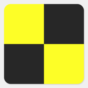 Nautische vlag signaal letter L (Lima) Vierkante Sticker