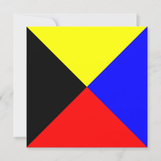 Nautische vlag Signaal Zulu Letter Z