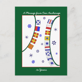 Nautische Vlag Vrolijk Kerstfeest Briefkaart