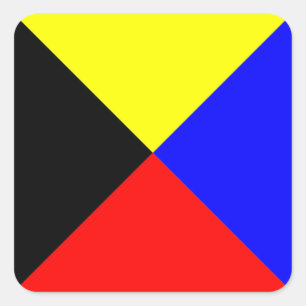 Nautische vlag ZULU Vierkante Sticker