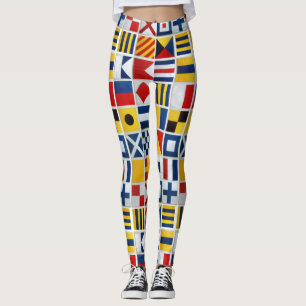 Nautische vlaggen leggings