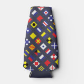 Nautische vlaggrafiek flesjeskoeler (Voorkant)