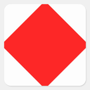 Nautische vlagsignaal letter F (FOXTROT) Vierkante Sticker