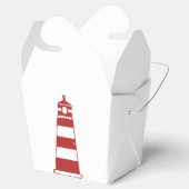 Nautische Vuurtoren Rood & Wit Strepen - Sailor Bedankdoosjes (Geopend)