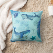 Nautische Wal Kussen (Deken)