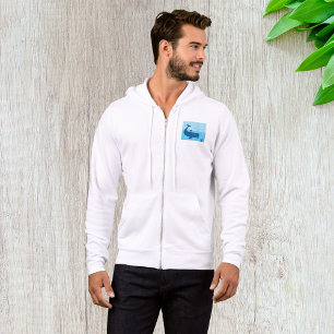 Nautische walvis en zeilboot Ocean Blue Zee Hoodie