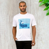 Nautische walvis en zeilboot Ocean Blue Zee T-shirt