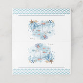 Nautische walvis onder het Zee Blue Boy Baby showe (Buitenkant ongevouwen)