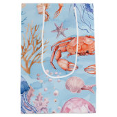Nautische Waterverf Koraalrif Delights Medium Cadeauzakje (Achterkant)