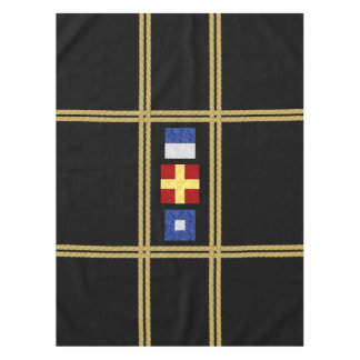 Nautische Waterverf Maritiem Signal Flag Monogram Tafelkleed