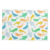 Nautische Waterverf Pacifische walvis Kussensloop (Achterkant)