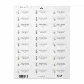 Nautische Waterverf Seahorse en Anchor Etiket (Full Sheet)
