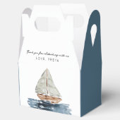 Nautische Waterverf zeilboot Baby shower Dank u Bedankdoosjes (Geopend)