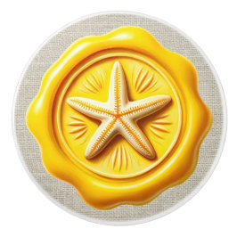 Nautische Wax Stamp Afbeelding Strand Lade Knoppen