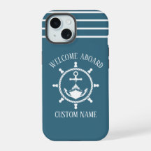 Nautische Welkom kapitein Boot Anker Marine Blue