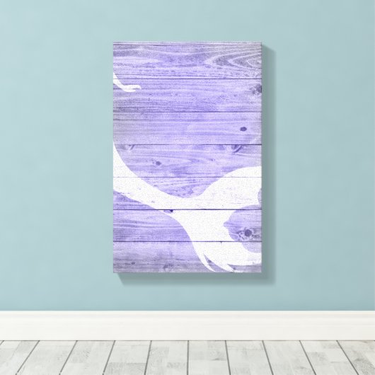 Nautische zeemeermin staart hout achtergrond canva canvas afdruk (Insitu (Houten vloer))