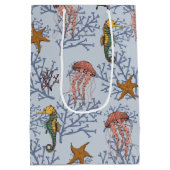 Nautische zeepaardkwal Zeester Zeester & Koraal Bl Medium Cadeauzakje (Achterkant)