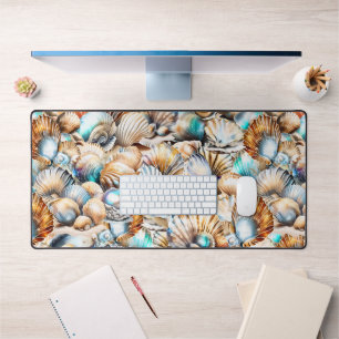 Nautische zeeschelpen oceaan strand collage shell bureaumat