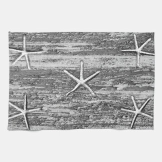 Nautische zeesterren Driftwood grijze witte Waterv Theedoek