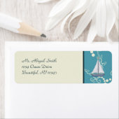 Nautische zeilboot Adresetiketten Etiket (Insitu)