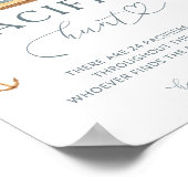 Nautische zeilboot Baby shower Fopspeen Hunt Spel Poster (Hoek)