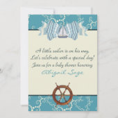 Nautische zeilboot Baby shower nodigt uit voor jon Kaart (Voorkant)