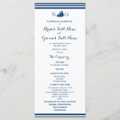 Nautische zeilboot bruiloft programma (Voorkant)