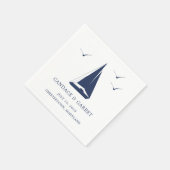 Nautische Zeilboot Cocktail Servet (Hoek)