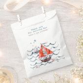 nautische zeilboot dank u kinderen verjaardag bedankzakje (Geknipt)