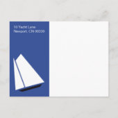 Nautische zeilschepen Save the Date Event Aankondigingskaart (Achterkant)