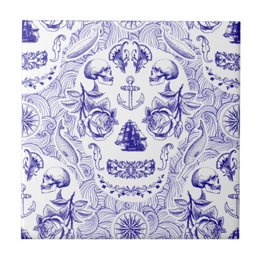 NautiSkull Tegeltje (Voorkant)