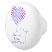 Nauw in liefde met jou keramische knop (Rechts)