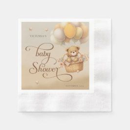 Nauw wachten baby shower papier servet