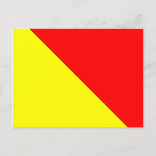 Nauwe alfabet vlag Signal Letter O Briefkaart