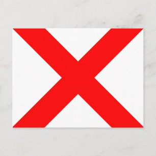 Nauwe alfabet vlag Signal Letter V Briefkaart