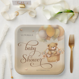Nauwelijks wachten baby shower papieren bordje