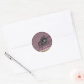 Nauwer uitzicht van huisvlieg insect ronde sticker (Envelop)