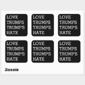 Nauwkeurig, liefde Trumps hebben Vierkante Sticker (Vel)