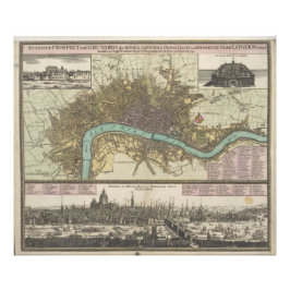 NAUWKEURIGE ENQUÊTE EN INDELING VAN LONDEN FOTO AFDRUK