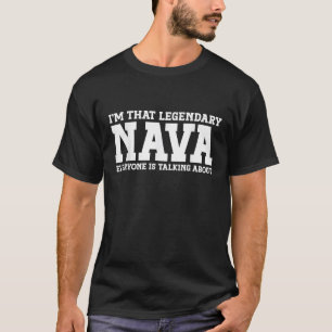 Nava achternaam Funny Team Familie Achternaam Nava T-shirt