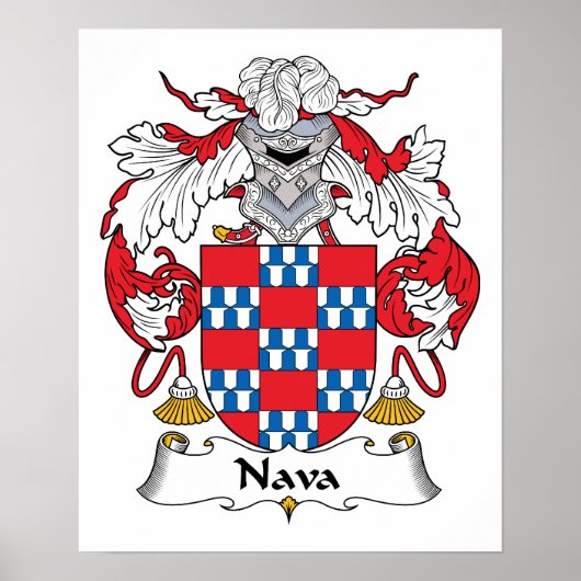 Nava Family Crest Poster (Voorkant)