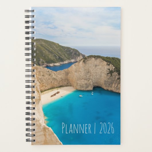 Navagio Beach Greece – Shipwreck Beach Calendar Planner (Voorkant)