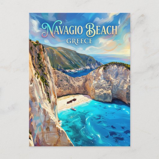 Navagio Beach (Scheepswrak) Griekenland Briefkaart (Voorkant)