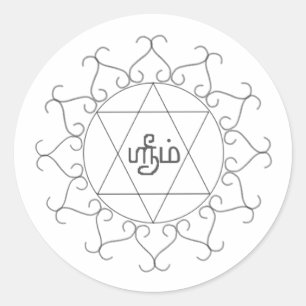 Navagraha-Kolam_Vrijdag Ronde Sticker