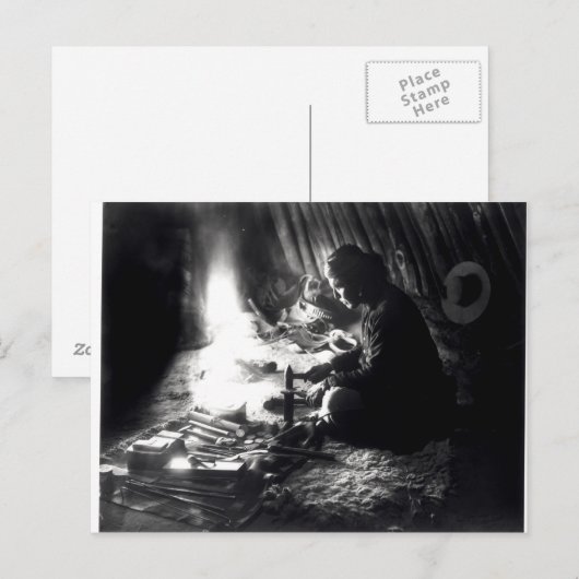 Navaho silversmith, c.1915 briefkaart (Voorkant / Achterkant)