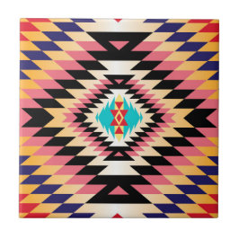 Navajo Design-1 Ceramic Tile Tegeltje