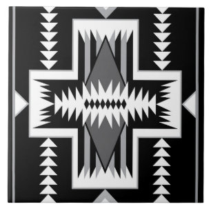 Navajo Design - 3 keramische tegel Tegeltje