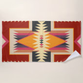 Navajo Design-8 Beach Towel Strandlaken (Voorkant)