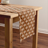 Navajo Ikat Pattern, Brown, Rust and Cream Korte Tafelloper (Voorbeeld)