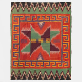 NAVAJO INDIAN 1800S PAARD ZADELDEKEN FLEECE